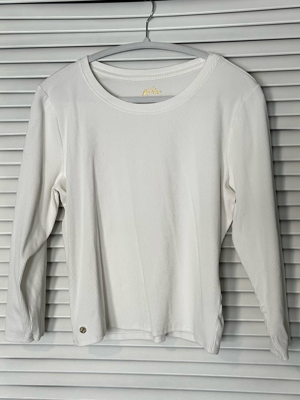 Lilly Pulitzer Winter White Ribbed Top XL